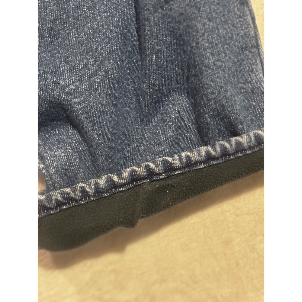 L.L. Bean Fleece Lined‎ Men's 42/29.5 Relaxed Fit Jeans Heavy Duty Denim Raw Hem - Picture 3 of 13